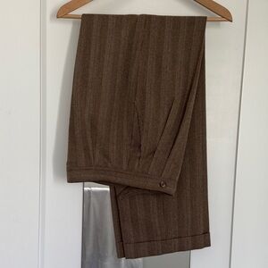 Vintage Dior Women's Brown Pinstripe Trousers Pristine!